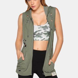Lorna Jane Hustler Sleeveless Full Zip Hoodie